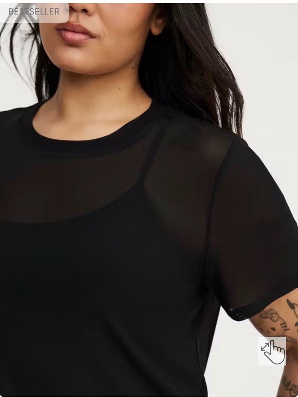 Mesh Layering Tee - Picture 3 of 5